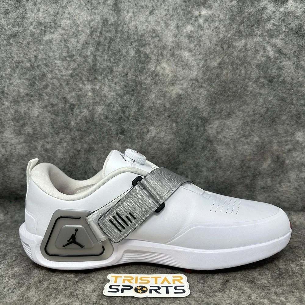 Nike Air Jordan Air Rev Golf Shoes Mens Size 14 White Black Silver FV6338-100